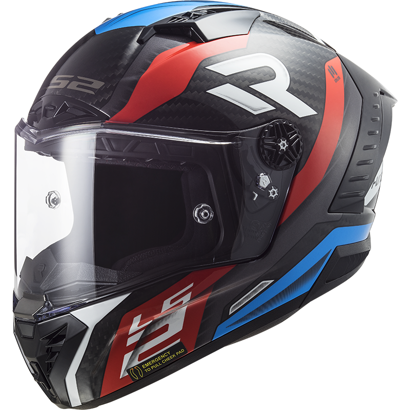 LS2 FF805 Thunder C Supra Red Blue Black Motorcycle Helmet Full Face ECE22.06