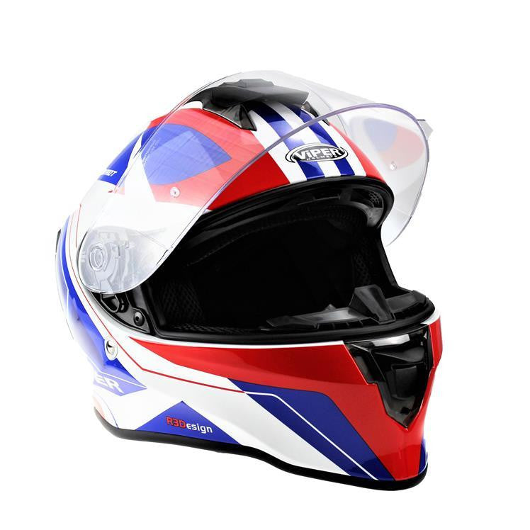 VIPER RS55 PATRIOT MOTORCYCLE RACING FULL FACE HELMET