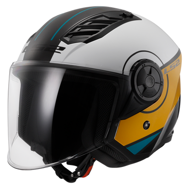 LS2 OF616 Airflow II Cover White Brown Open Face Helmet