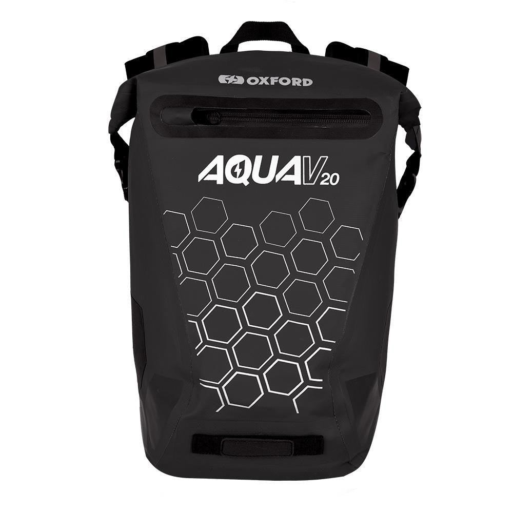 Oxford Aqua V20 Waterproof 20 Liter Motorcycle Backpack Black