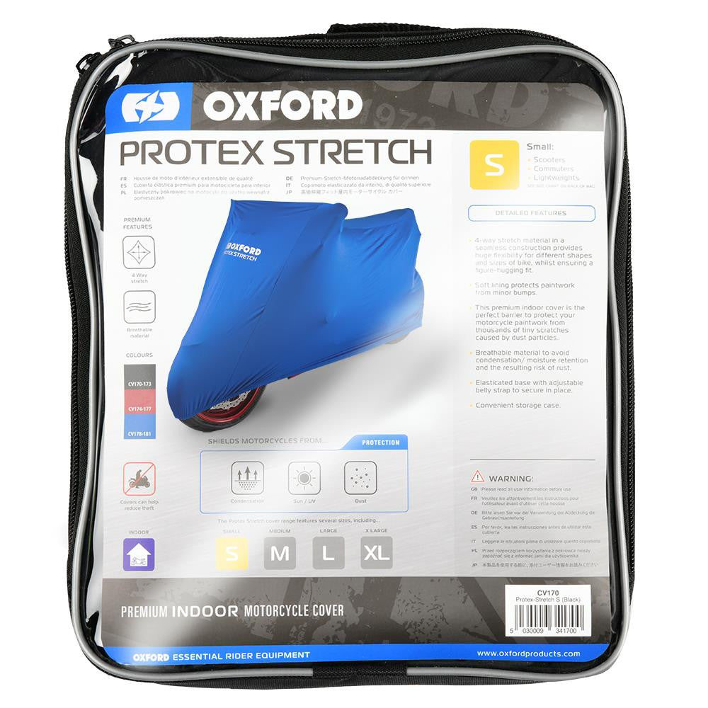 Oxford Protex Stretch Indoor Cover | S | Blue | Premium Bike Protection