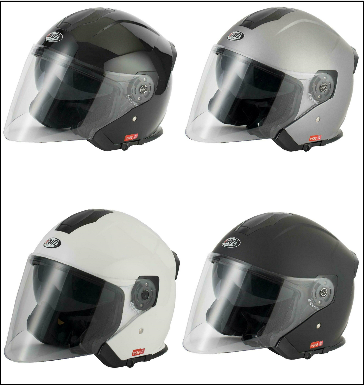 Vcan V586 Jet Open Face Scooter Motorcycle Helmet