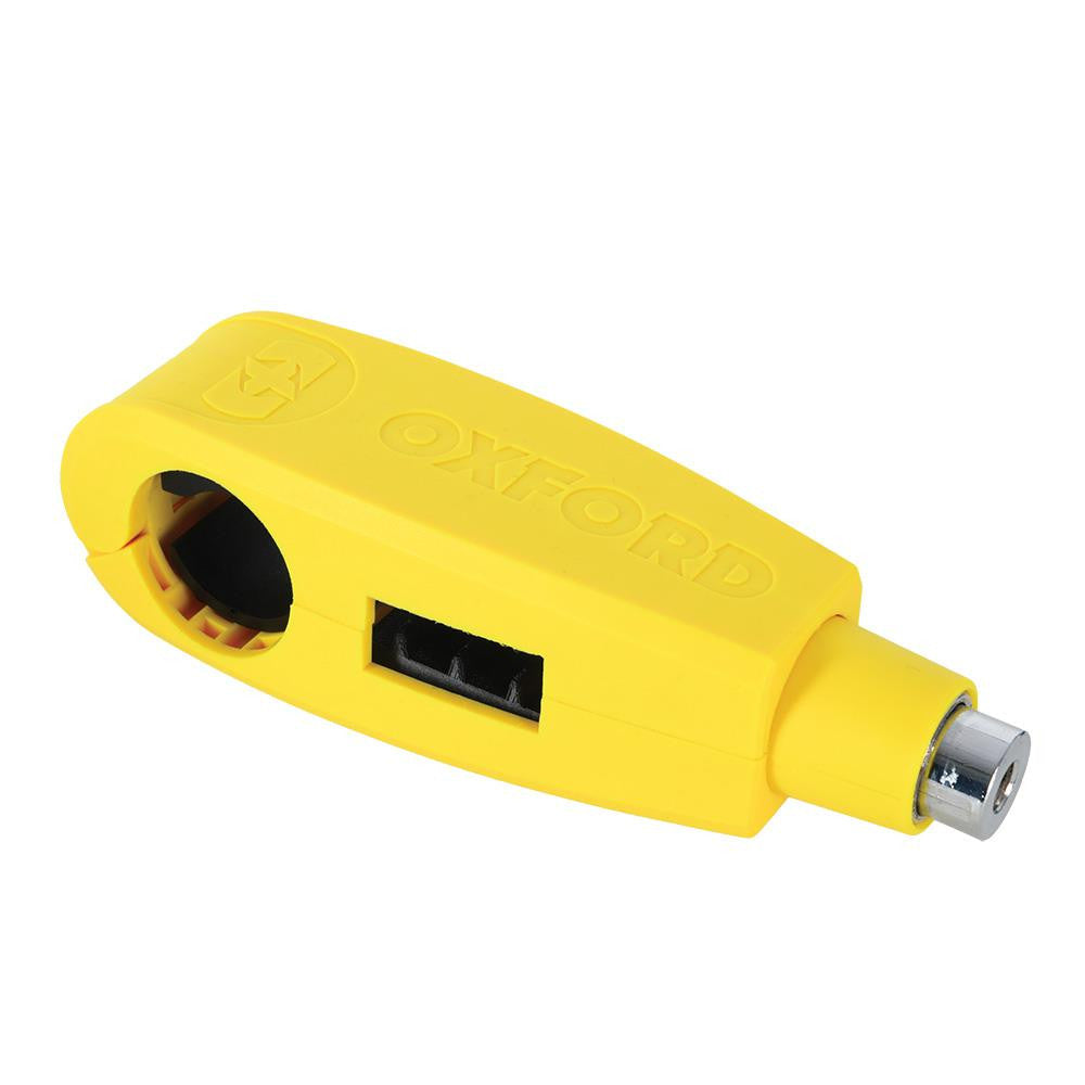 Oxford Motorcycle Lever Lock (Yellow) | Quick & Secure Handlebar Lock