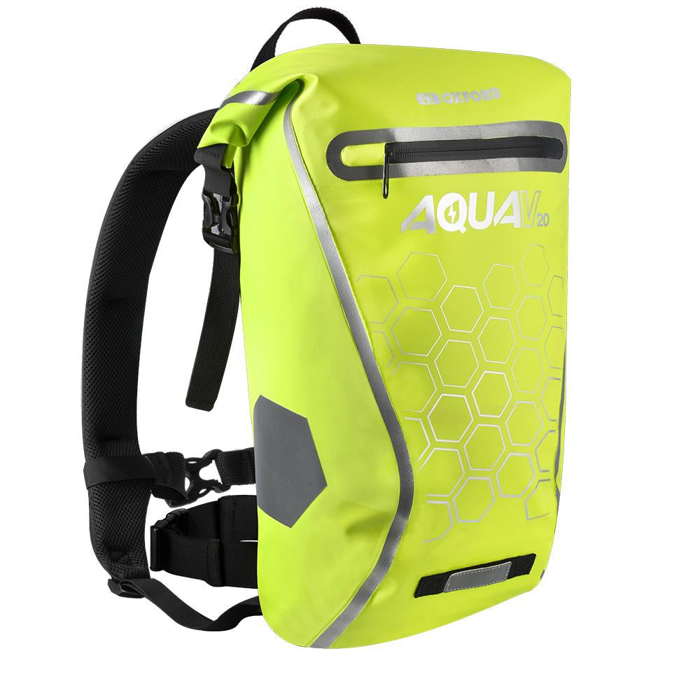 Oxford Aqua V20 Waterproof 20 Liter Motorcycle BackPack Fluo