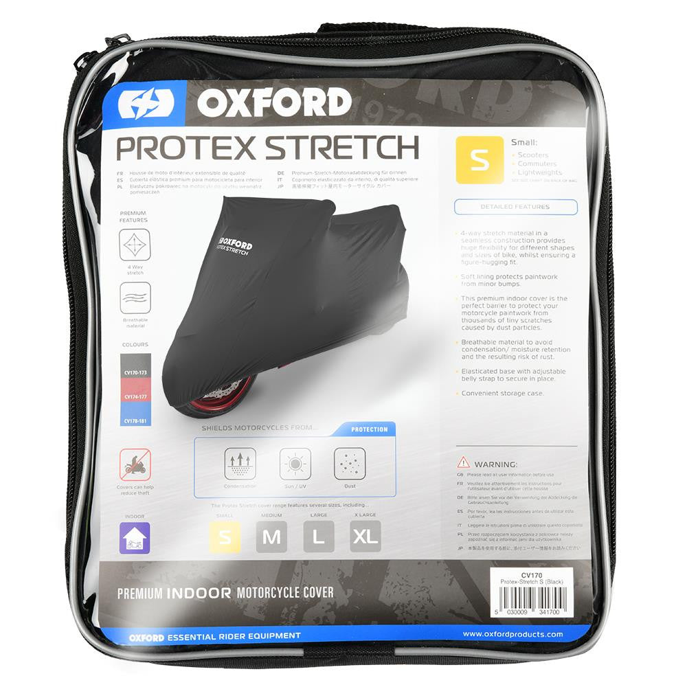 Oxford Protex Stretch Indoor Premium Stretch-Fit Bike Cover Black