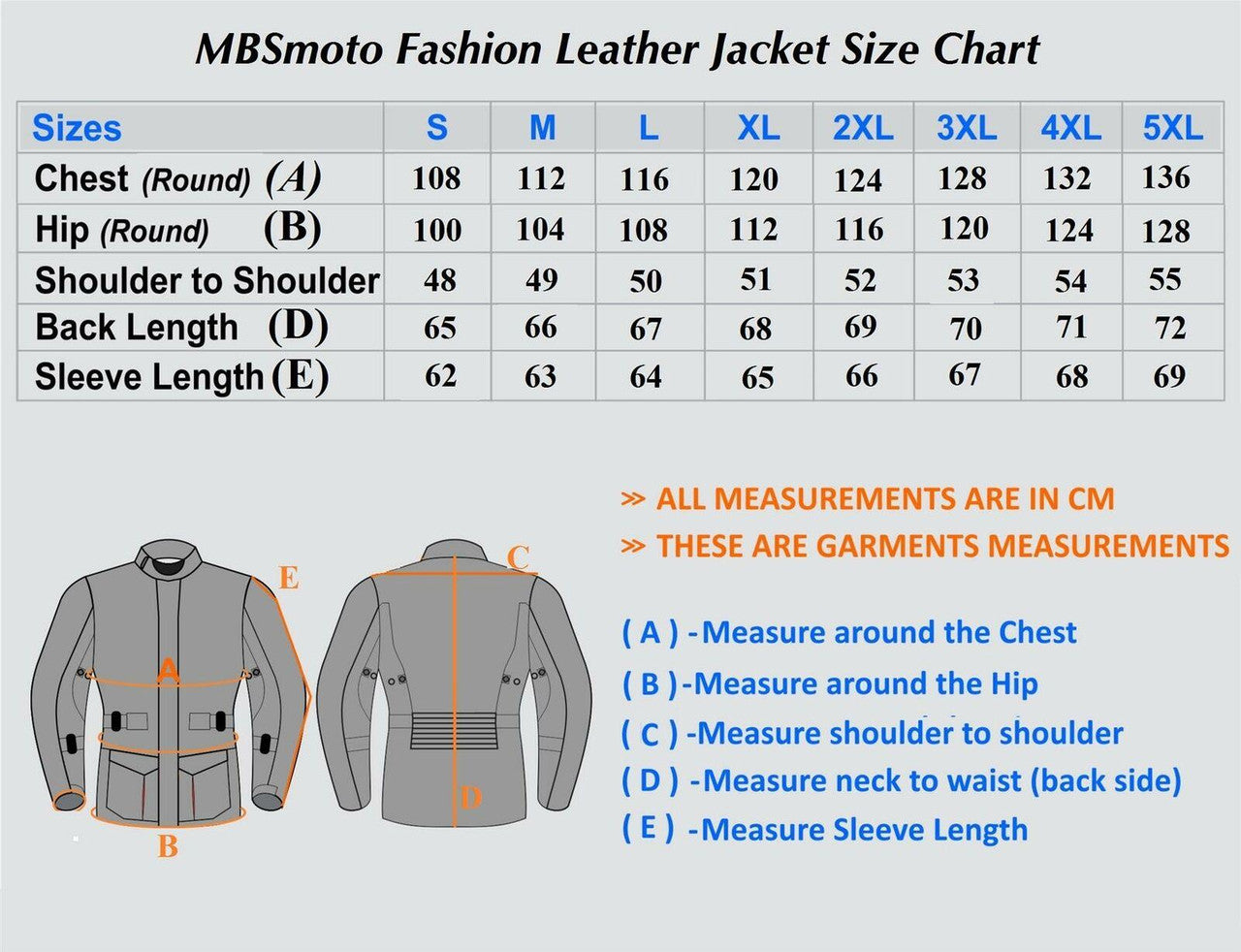 MBSmoto Men's Fashion Leather Motorcycle Motorbike Jacket