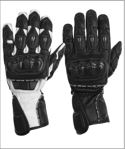 Rayven Race-Pro Goatskin Leather Motorcycle Gloves