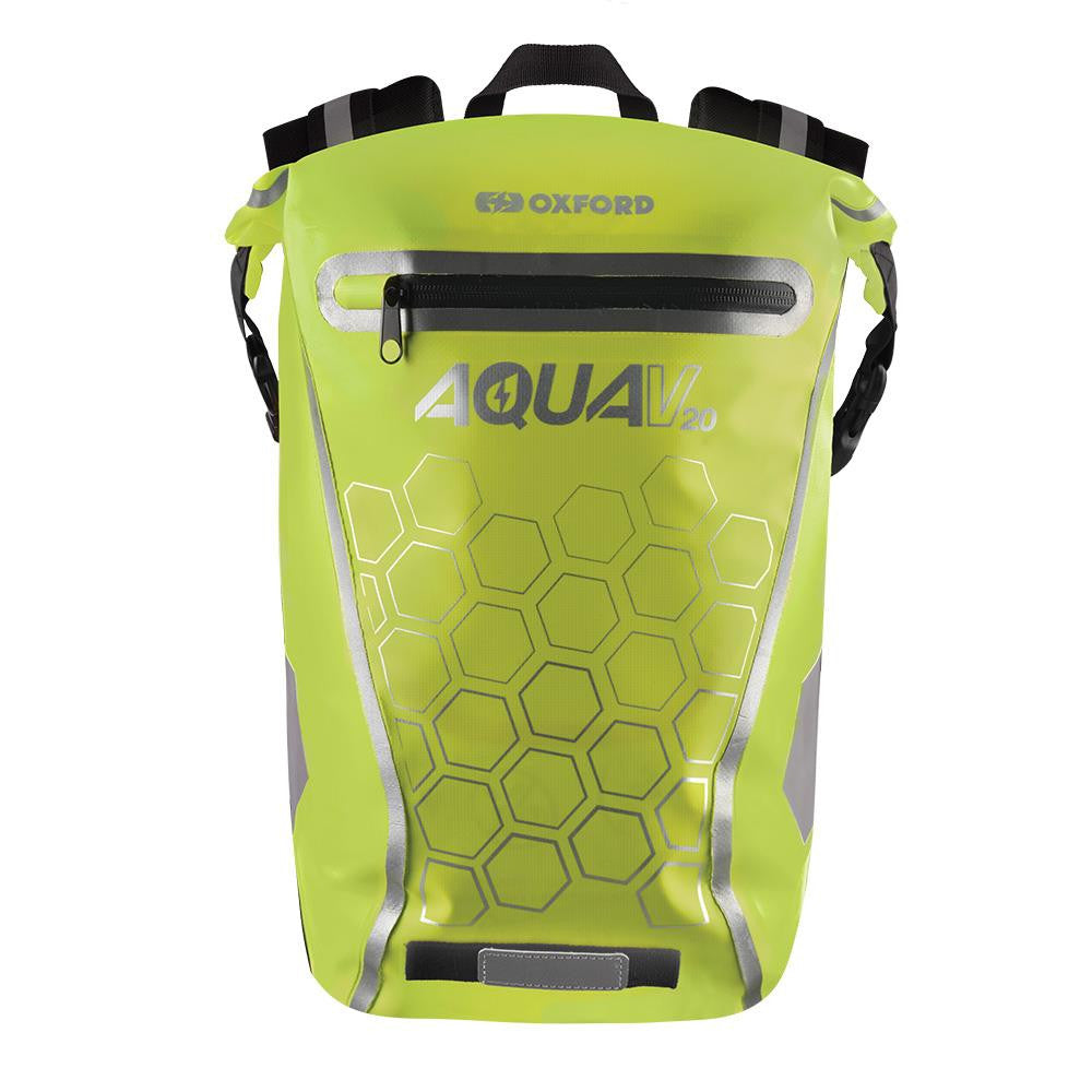 Oxford Aqua V20 Waterproof 20 Liter Motorcycle BackPack Fluo