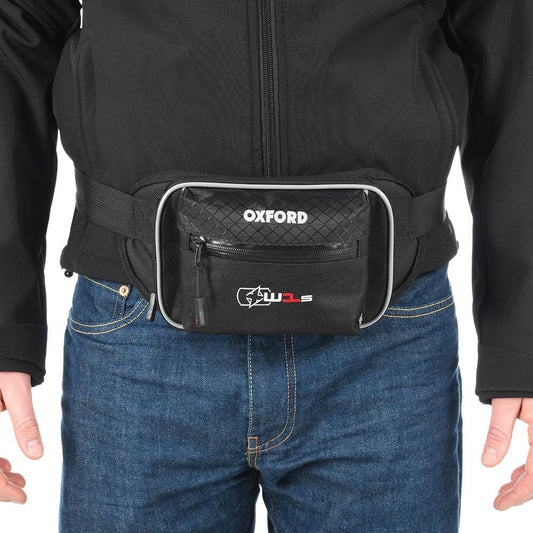 Oxford XW1s Motorcycle Waist Bum Bag Pouch 1.5L Black