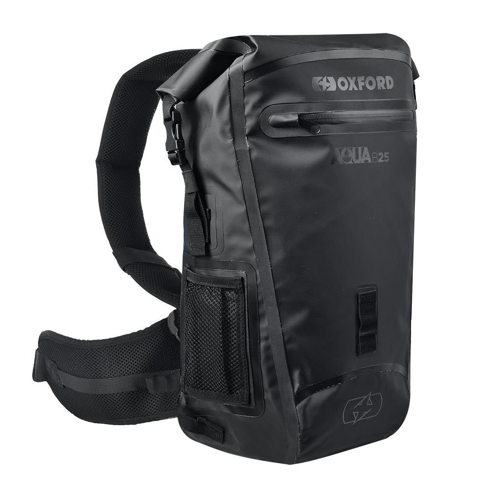 Oxford Aqua Hydro B-25 Motorcycle Black Rucksack Back Pack