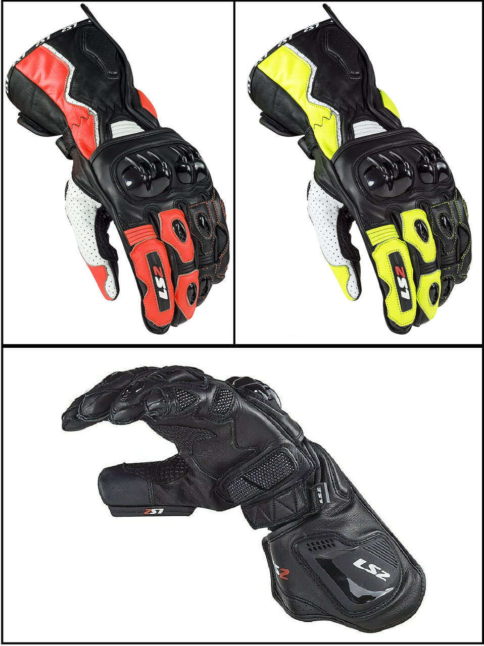 LS2 Swift Sports Racing Leather Motorcycle Gloves