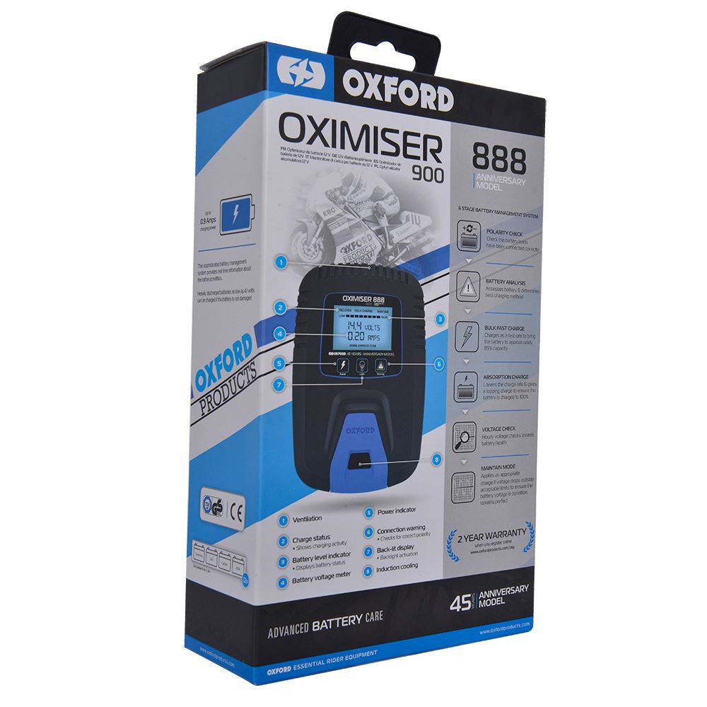 Oxford Oximiser 900 (Anniversary 888 Edition) UK Motorcycle Charger