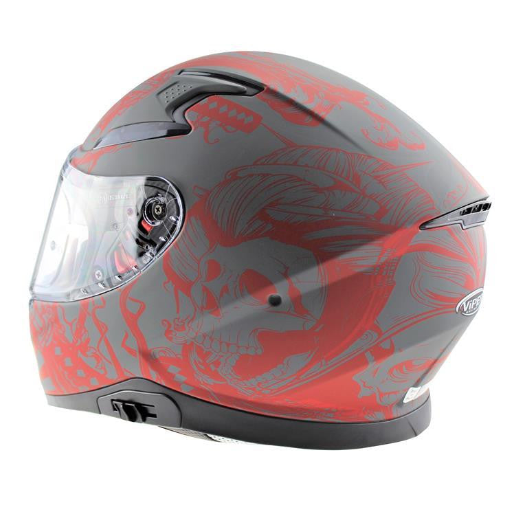 VIPER RSV95 SKULL EDITION MOTORCYCLE FULL FACE HELMET NEAR U