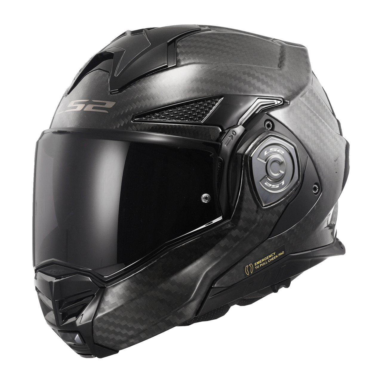 LS2 FF901 Advant X Modular Carbon Fibre Flip Front Full Face Motorbike Helmet