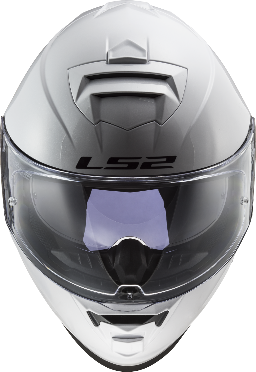 LS2 FF800 Storm II Motorcycle Full Face Helmet Solid White ECE 22.06