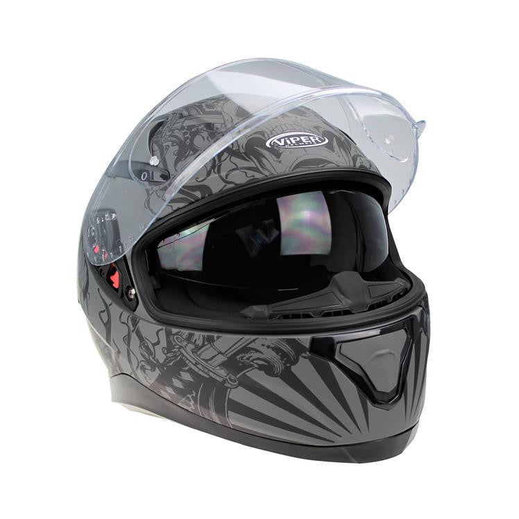 VIPER RSV95 SKULL EDITION MOTORCYCLE FULL FACE HELMET NEAR U