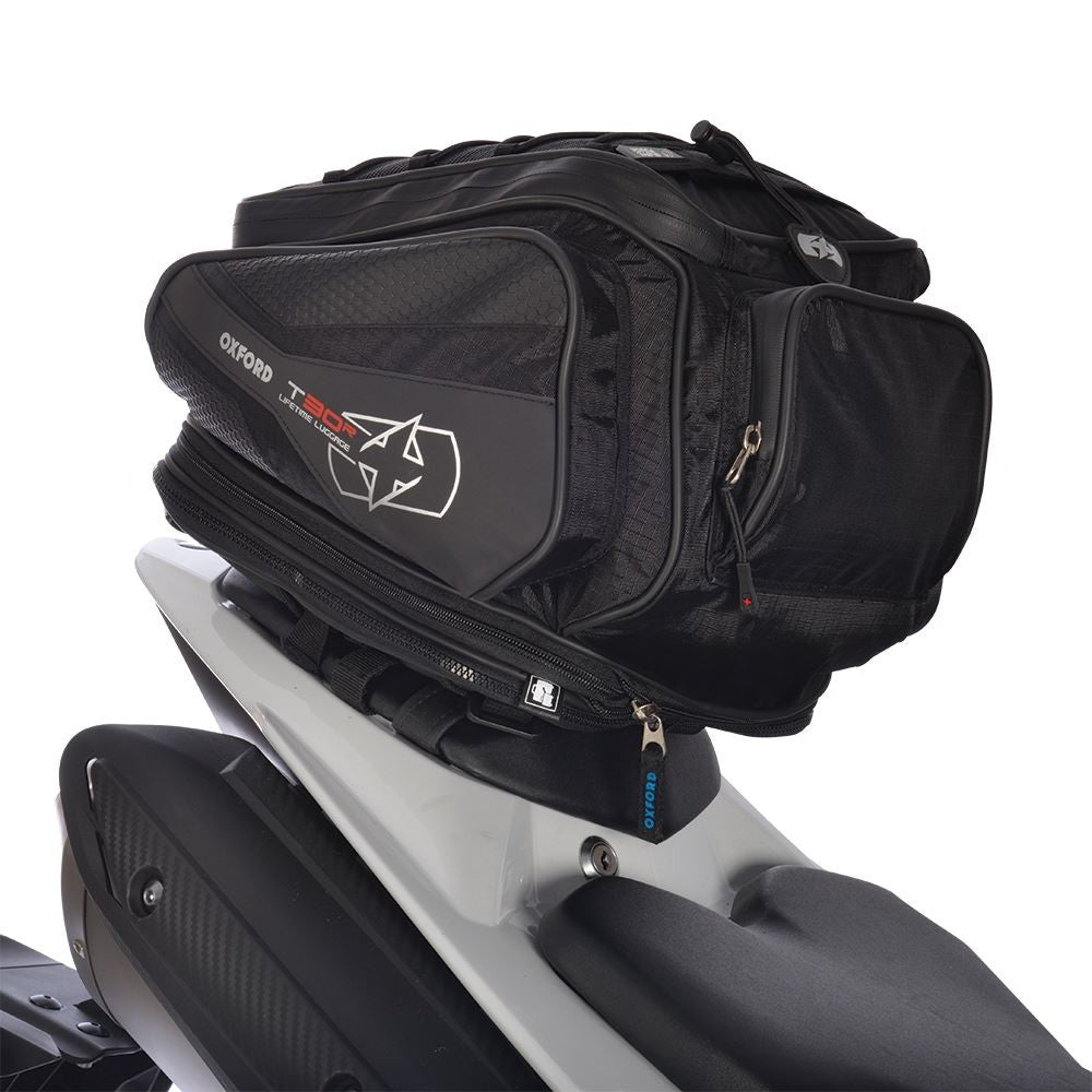 OXFORD T30R Motorcycle Tail Bag Pack Black Life Time Luggage