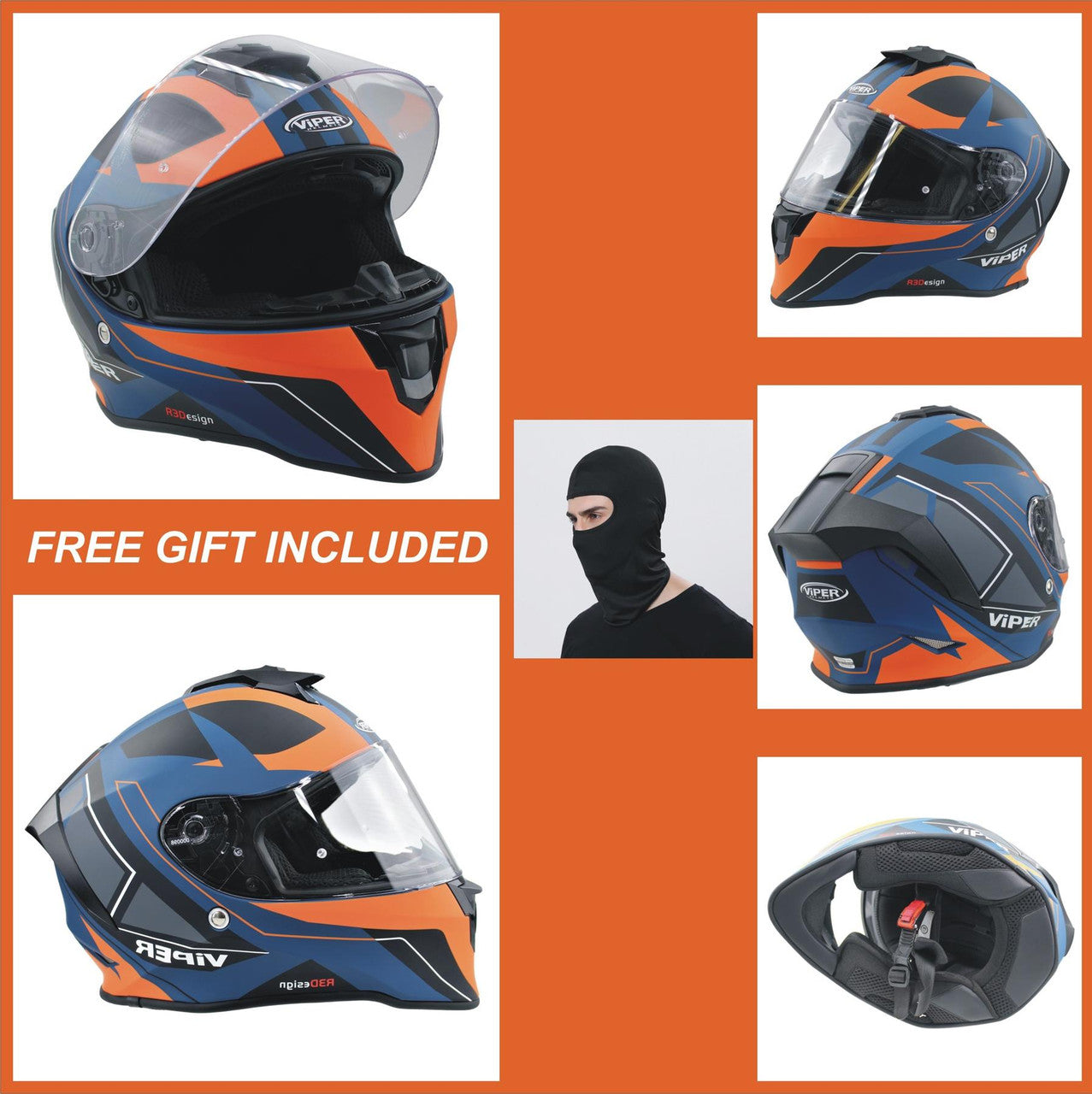 VIPER RS55 FULL FACE MOTORCYCLE HELMET RACING EDITION GIFT