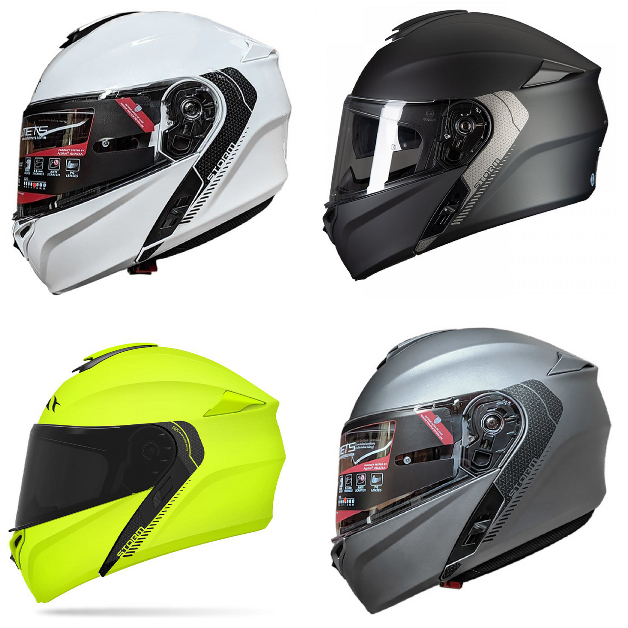 MT Storm Solid Flip Up Front Motorcycle Motorbike Helmet