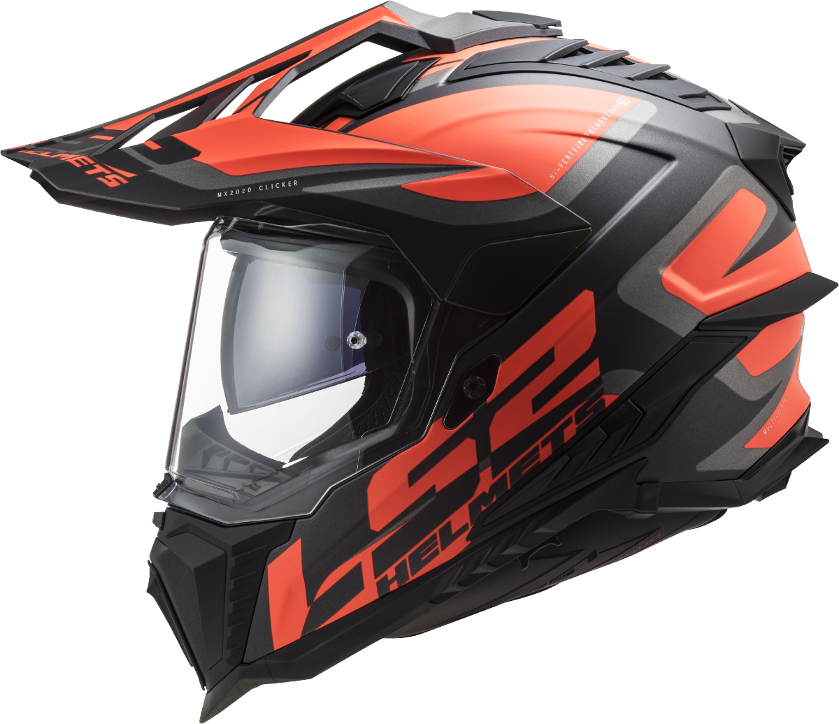 LS2 MX701 Explorer Alter Motorcross Helmet ECE 22.06 Matt Black Orange