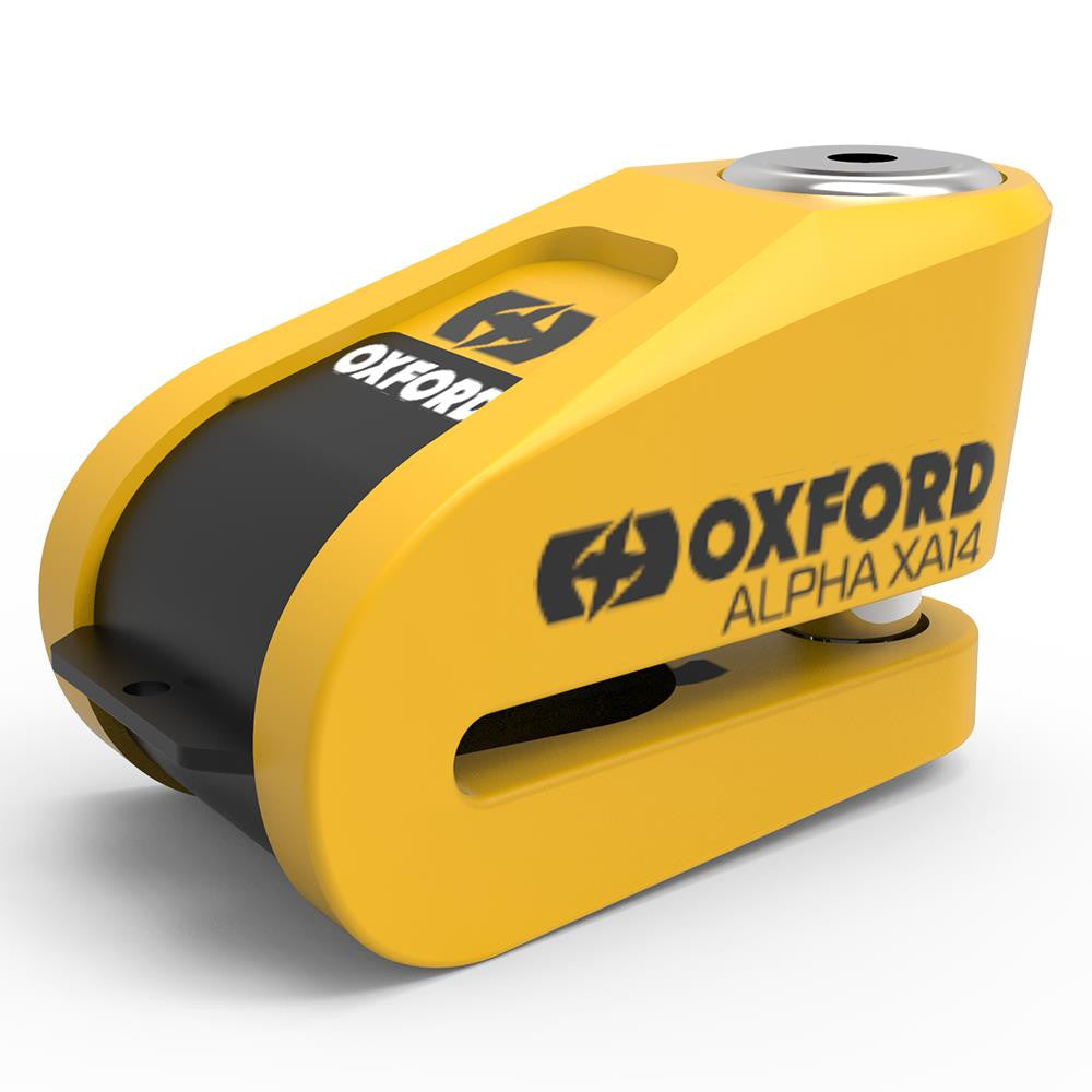 Oxford Alpha XA14 Alarm Disc Lock Yellow/Black