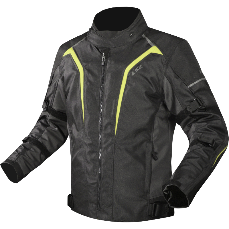 Ls2 Sepang Man Waterproof Motorbike Jacket Black Grey H-V Yellow