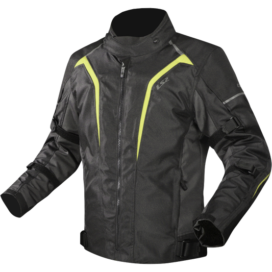 Ls2 Sepang Man Waterproof Motorbike Jacket Black Grey H-V Yellow