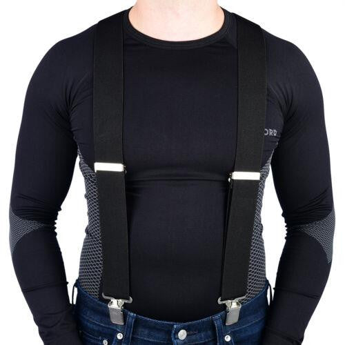 Oxford Riggers Slim Black Heavy Duty Motorbike Trouser Braces