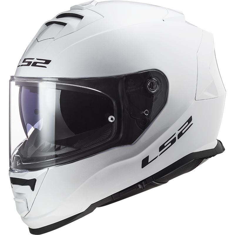 LS2 FF800 Storm II Motorcycle Full Face Helmet Solid White ECE 22.06