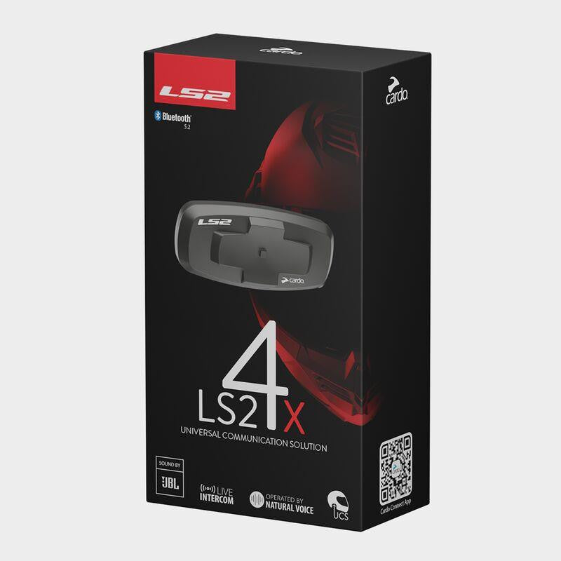 LS2 Cardo 4 X Bluetooth Communication Headset Universal Fit Advant X