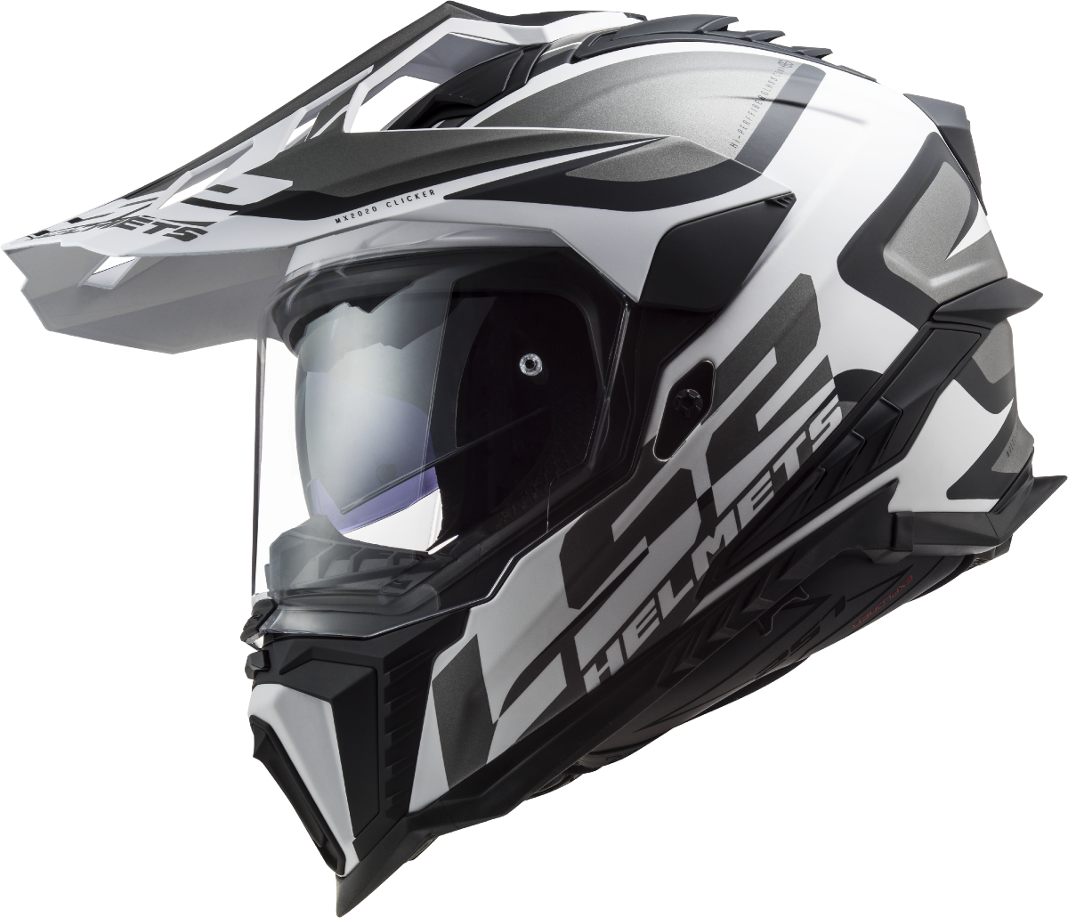 LS2 MX701 Explorer Alter Adventure Motorcycle Helmet Matt Black White