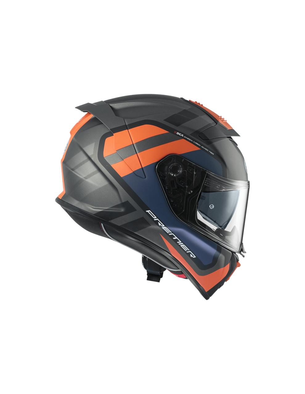 PREMIER DEVIL FZ 93 GUN ORANGE FULL FACE HELMET BLUETOOTH READY