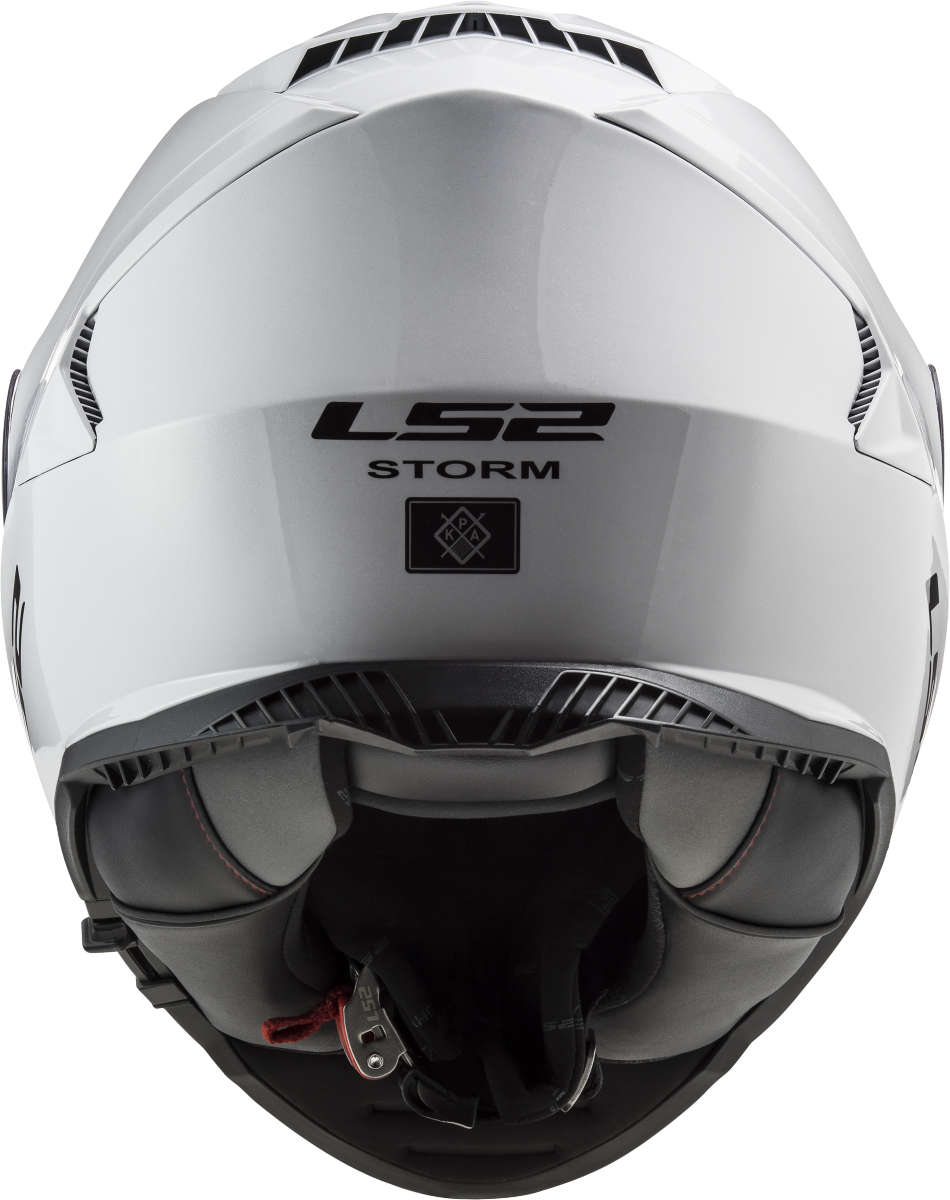 LS2 FF800 Storm II Motorcycle Full Face Helmet Solid White ECE 22.06