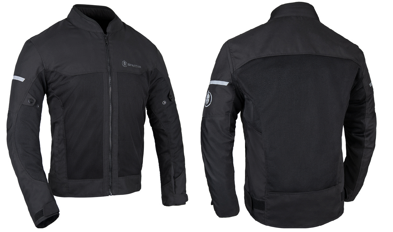 Spartan Air Men’s Motorcycle Motorbike Jacket Stealth - Black