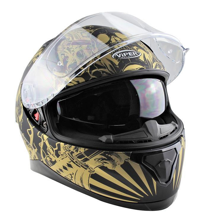 VIPER RSV95 SKULL EDITION MOTORCYCLE FULL FACE HELMET NEAR U