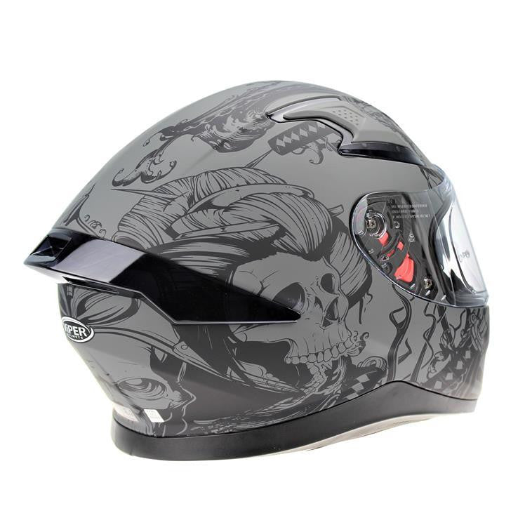 VIPER RSV95 SKULL EDITION MOTORCYCLE FULL FACE HELMET NEAR U