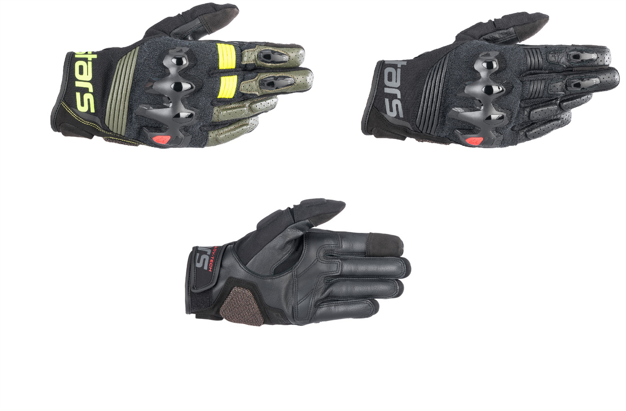 Alpinestars Halo Leather Motorcycle Motorbike Gloves Forest