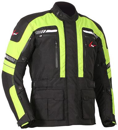 Weise Ottawa Textile Motorcycle Touring Jacket Black/Neon