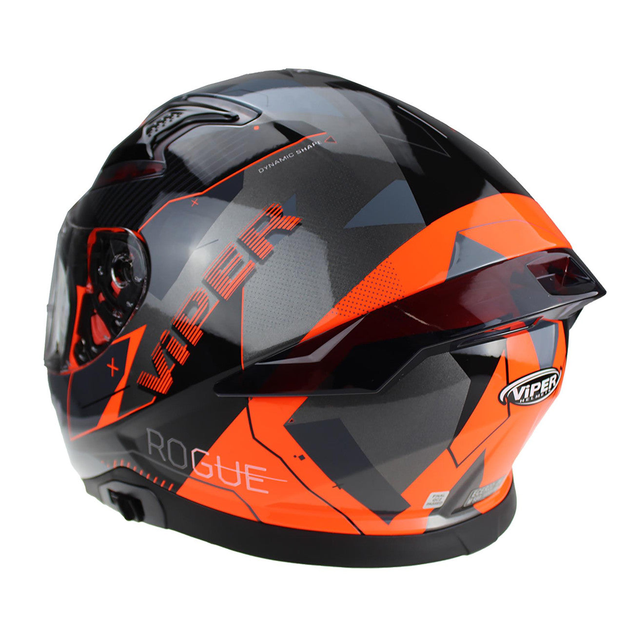 VIPER RSV95 ROGUE BLACK ORANGE FULL FACE MOTORBIKE MOTORCYCLE HELMET