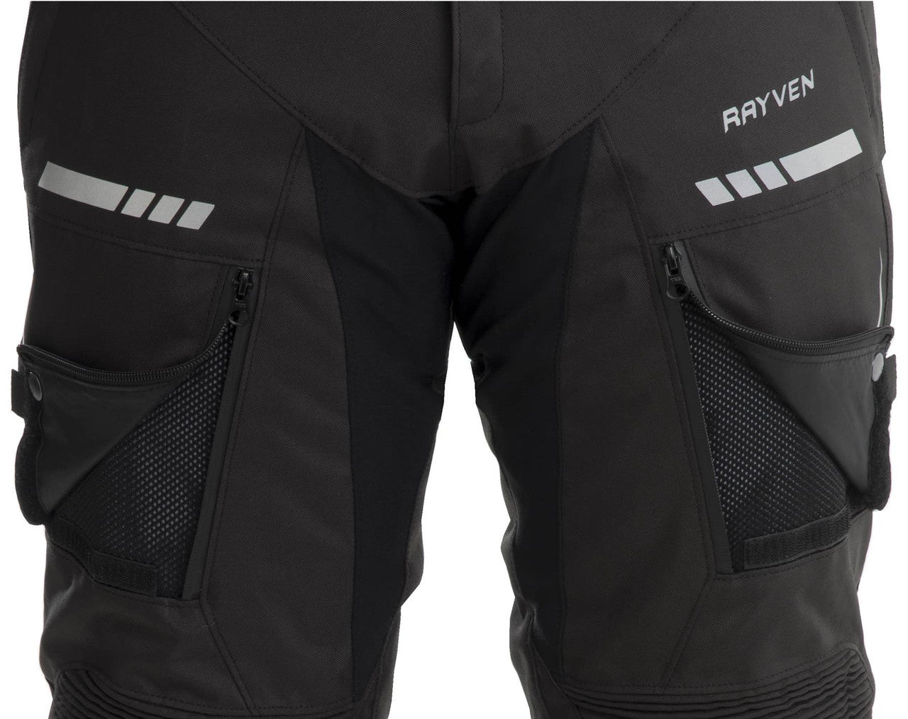 Rayven Road Motorcycle Motorbike Waterproof Regular Leg Trousers – Black