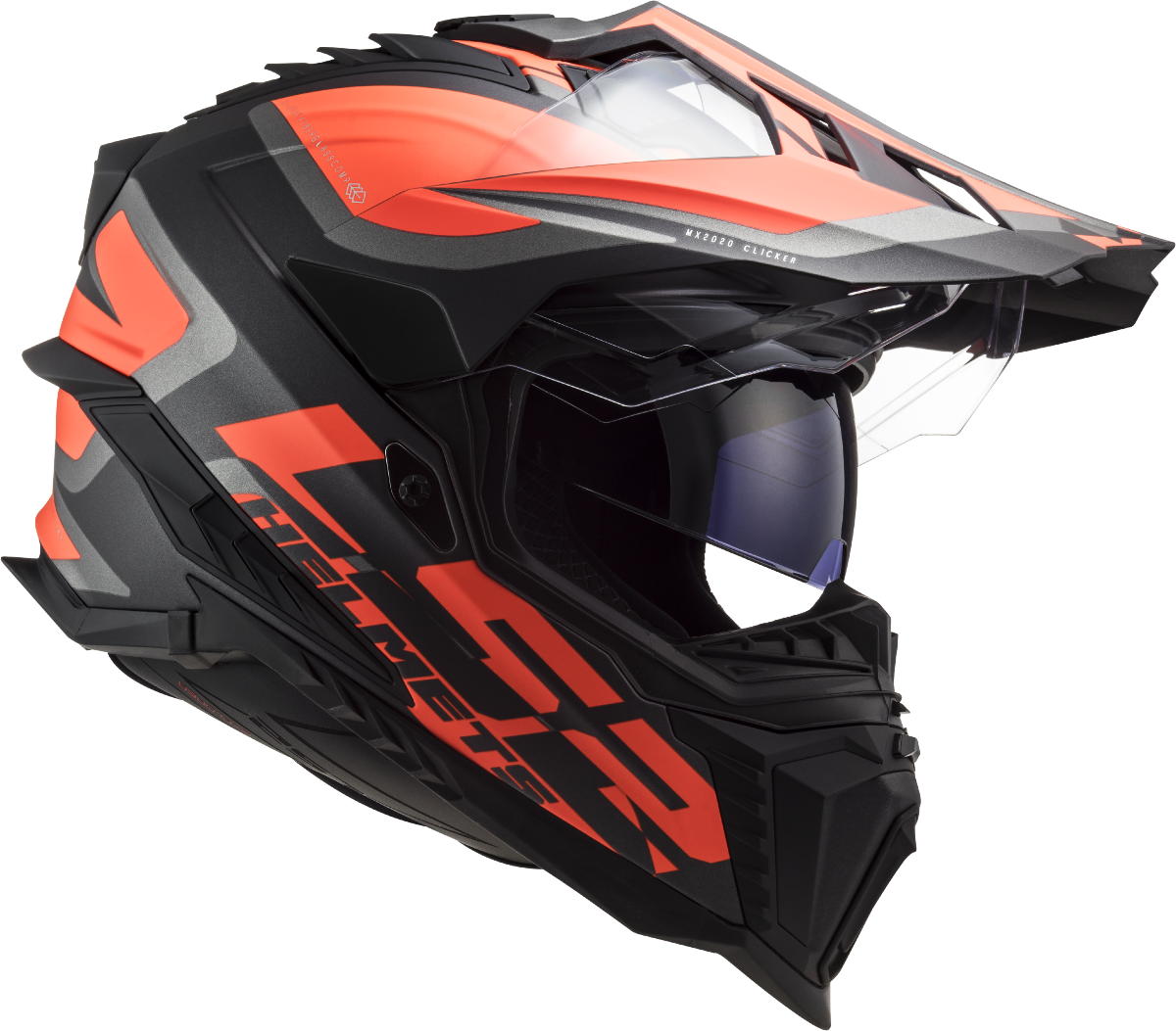 LS2 MX701 Explorer Alter Motorcross Helmet ECE 22.06 Matt Black Orange