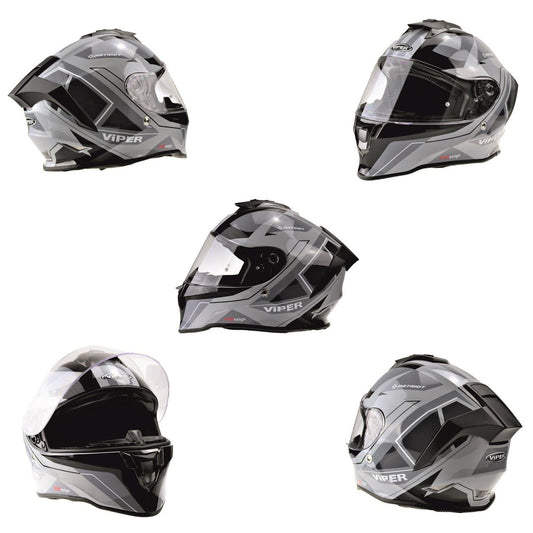 VIPER RS55 FULL FACE ROAD CRASH MOTORCYCLE HELMET FREE GIFT