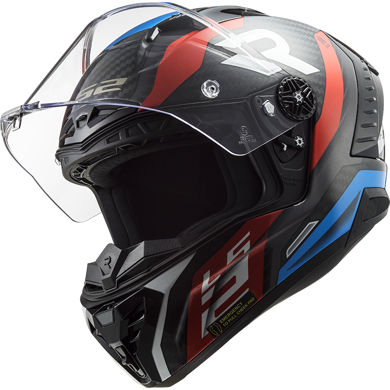 LS2 FF805 Thunder C Supra Red Blue Black Motorcycle Helmet Full Face ECE22.06