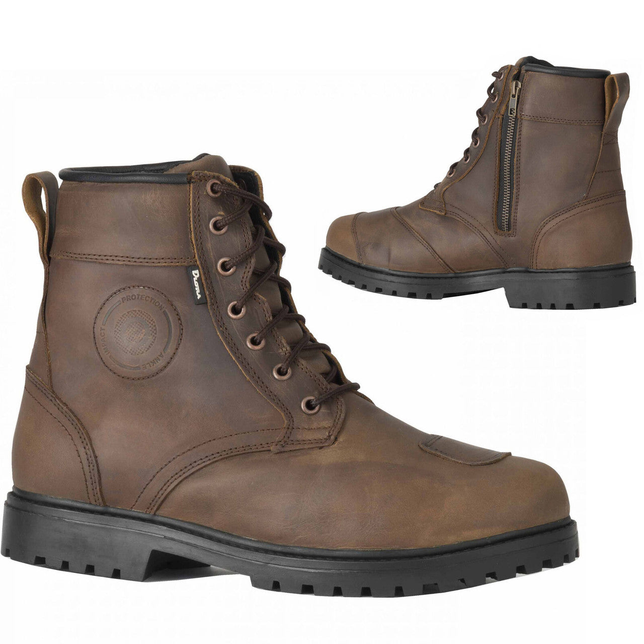 Diora Renegade Waterproof Brown Leather Touring & Urban Boots